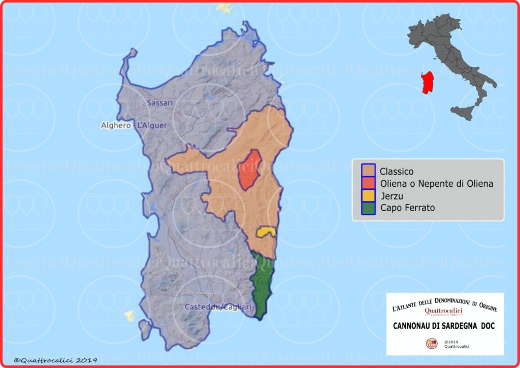 Cannonau Di Sardegna Doc Rosso Quattrocalici Le Tipologie Dei Vini