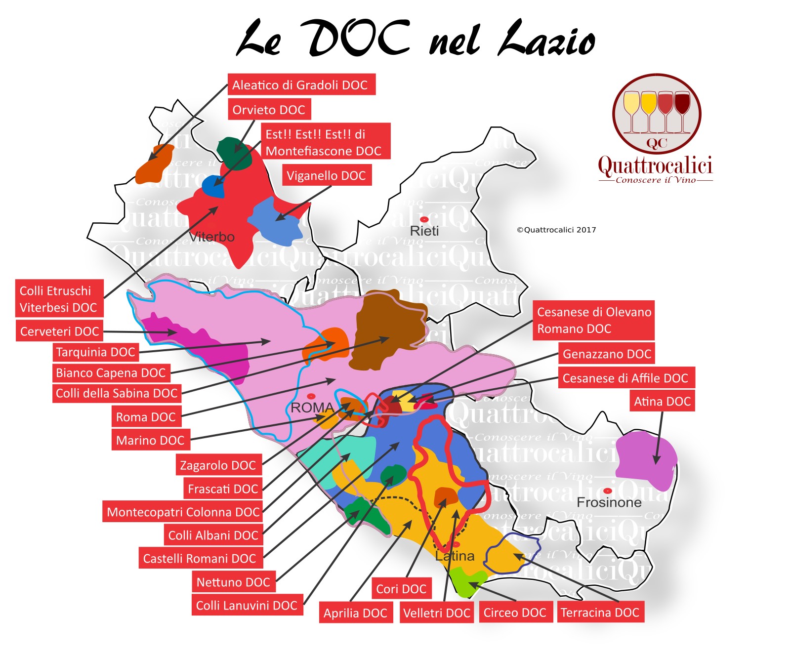 Lazio - La Guida al Vino e all'Enoturismo di Quattrocalici