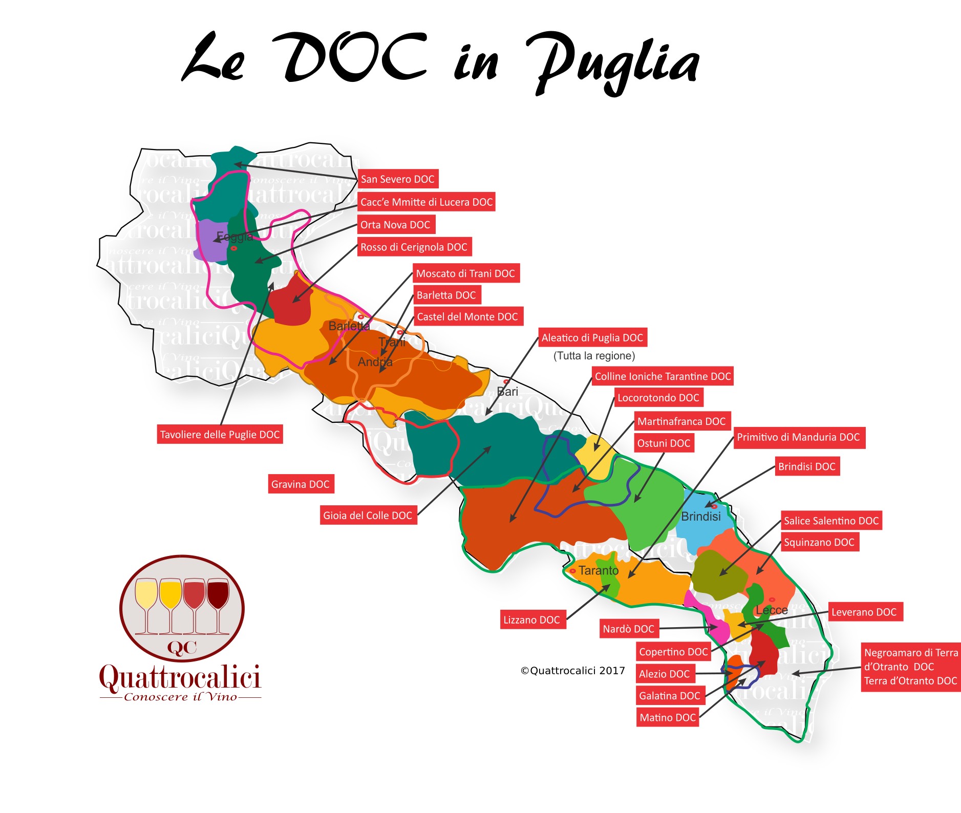 Cartina Vini Puglia | Tomveelers