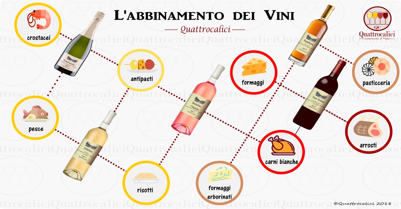 L'Abbinamento Dei Vini - Quattrocalici - Conoscere Il Vino